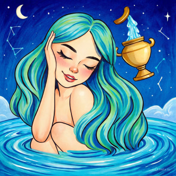 Ilustrasi zodiak Aquarius (META)